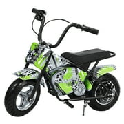 Ziertyon 24V Kids Electric Dirt Bike, 250W Motor, 13.67MPH, Rubber Tires, Twist Throttle, Metal Suspension, Faux Leather Seat, Off-Road Motocross Bike